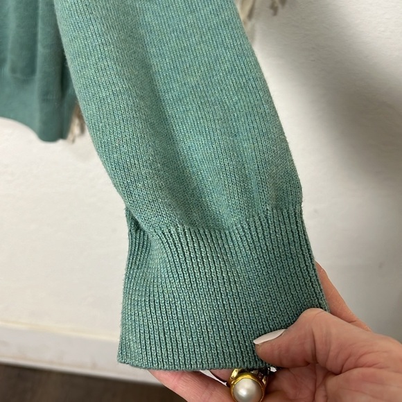 Maus & Hoffman Men's Teal 100% Pima Cotton V-Neck Sweater Size XL - Picture 3 of 8